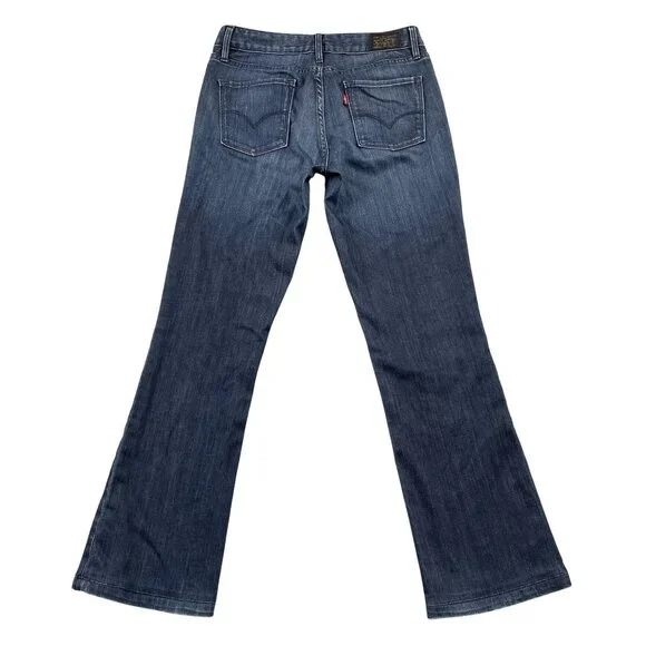 Levis 553 Jeans Womens 4 Mid Rise Bootcut Dark Wash - Picture 2 of 10